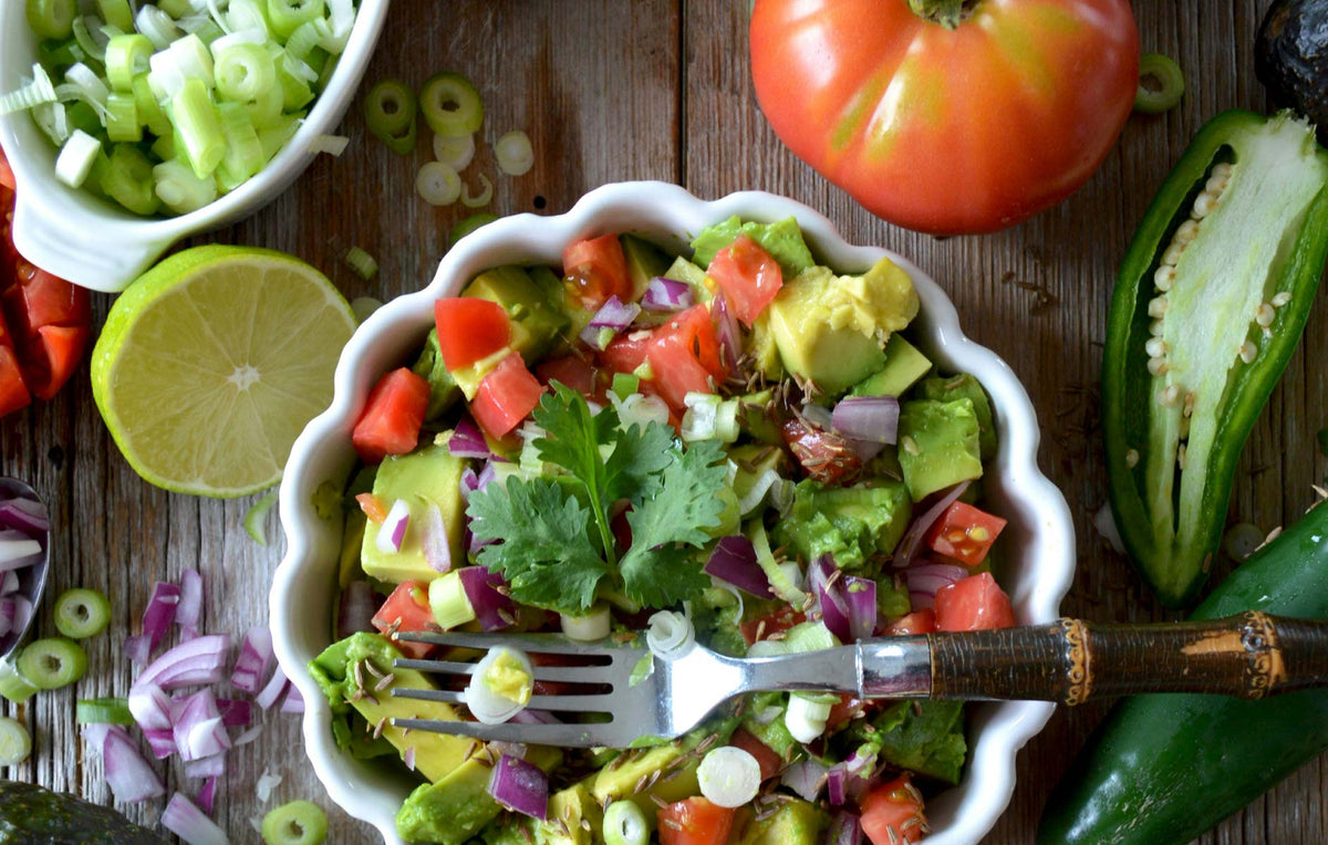 Bright Green And Red Salad